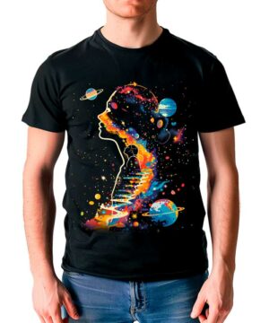 tshirt meski premium czarny Cosmic Journey