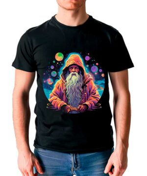 tshirt meski premium czarny Galactic Wizard