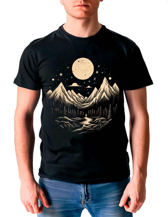 tshirt-meski-premium-czarny-Mountain-Moonlight
