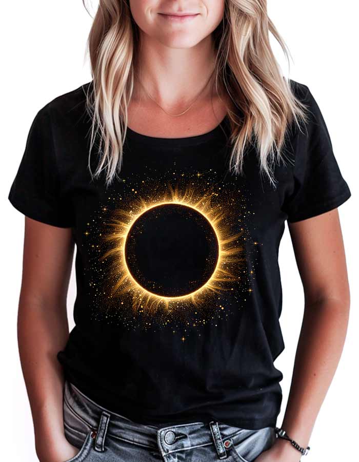 tshirt-damski-czarny-kosmos-Solar-Flare Solar Flare - obrazek 1