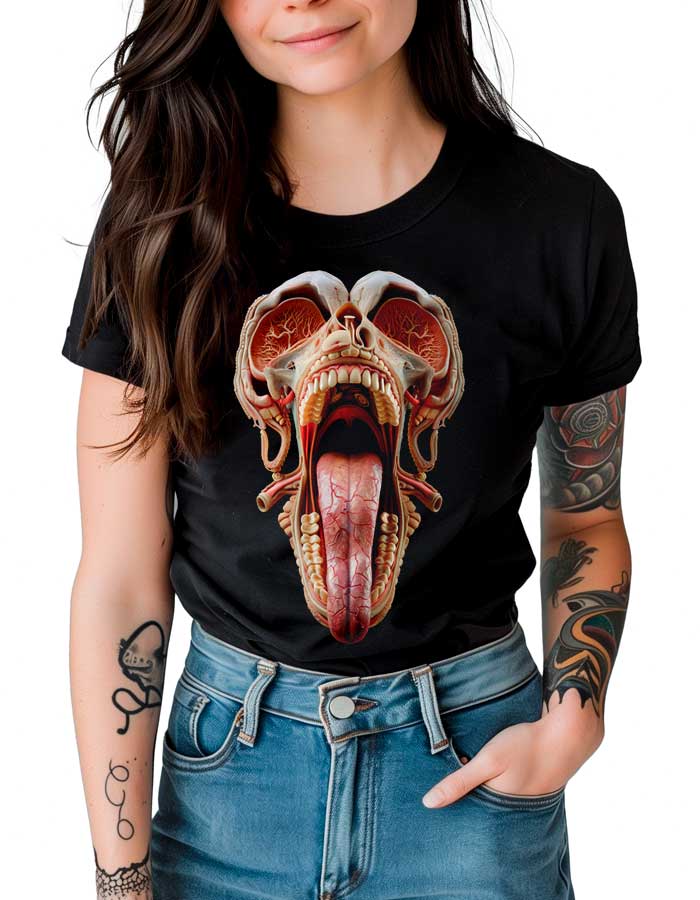 tshirt-damski-premium-czarny-Anatomical-Horror Anatomical Horror - obrazek 1