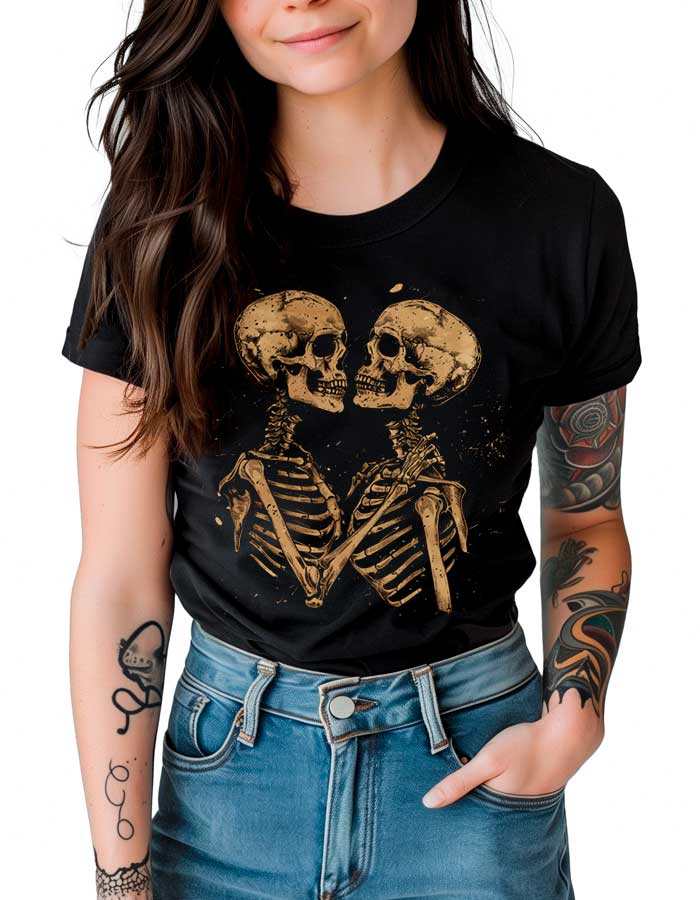 tshirt-damski-premium-czarny-Eternal-Embrace Eternal Embrace - obrazek 1
