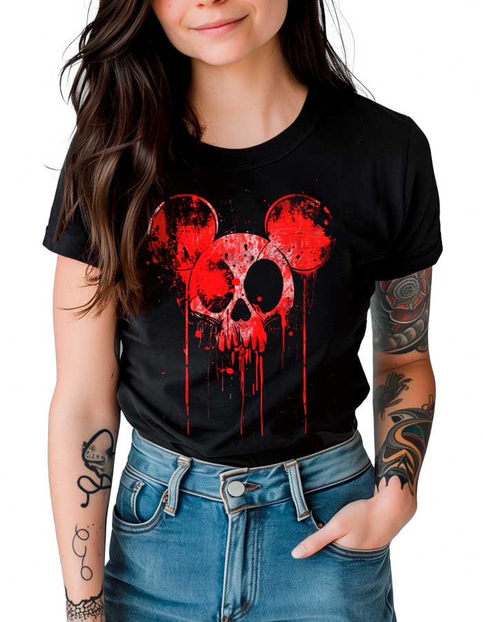 tshirt-damski-premium-czarny-Mickey's-Dark-Side Mickey's Dark Side - obrazek 1