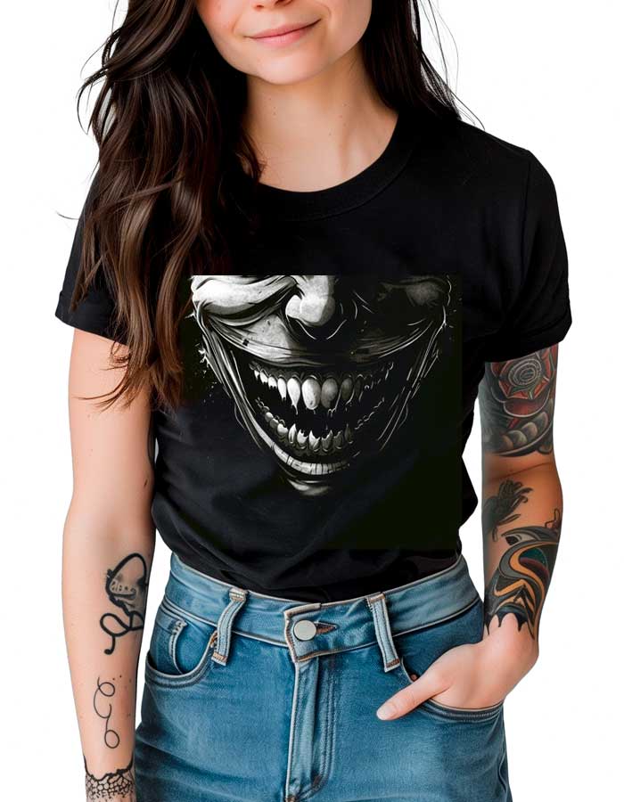 tshirt-damski-premium-czarny-Sinister-Smile Sinister Smile - obrazek 1