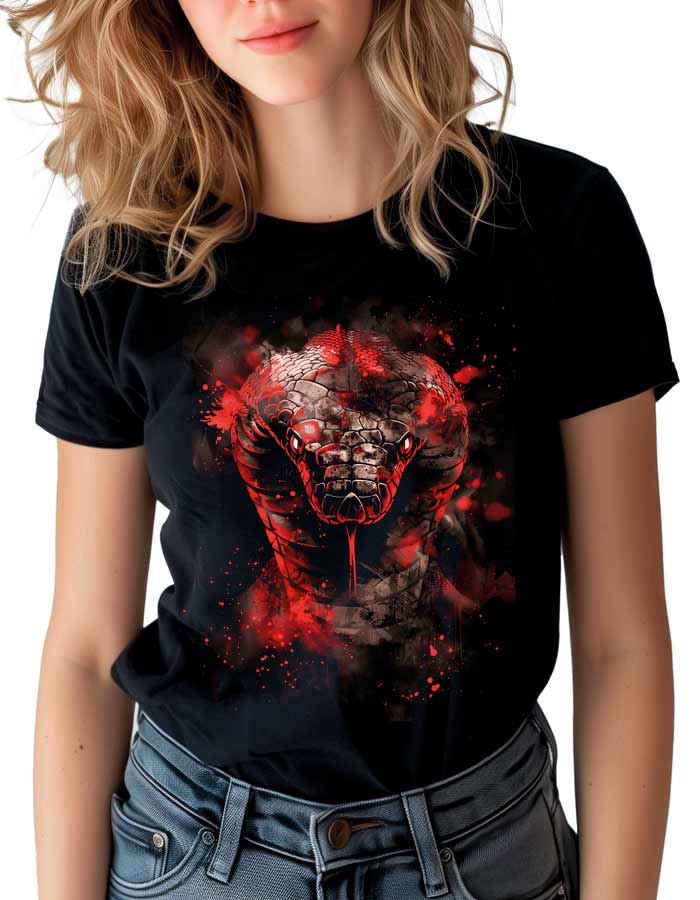 tshirt-damski-premium-czarny-Venomous-Fury Venomous Fury - obrazek 1