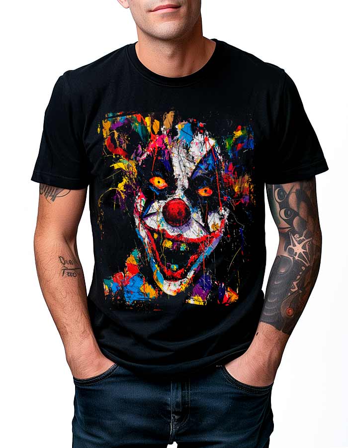 tshirt-meski-premium-czarny-Chaos-Clown