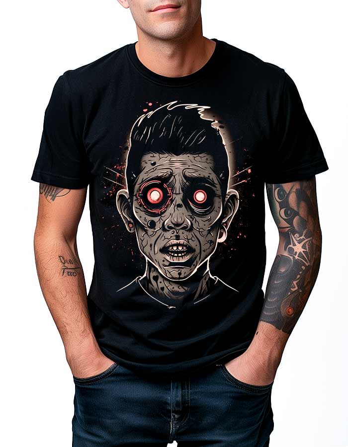 tshirt-meski-premium-czarny-Cyborg-Zombie