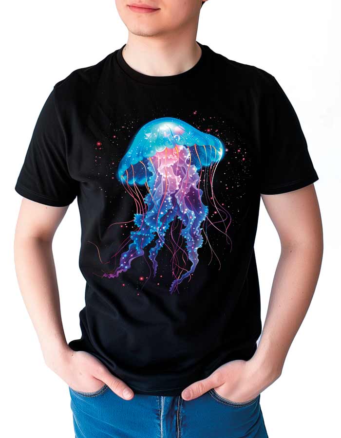 tshirt-meski-premium-czarny-Galactic-Jellyfish
