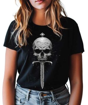 tshirt damski czarny skull Blade Skull
