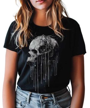 tshirt damski czarny skull Eternal Drip