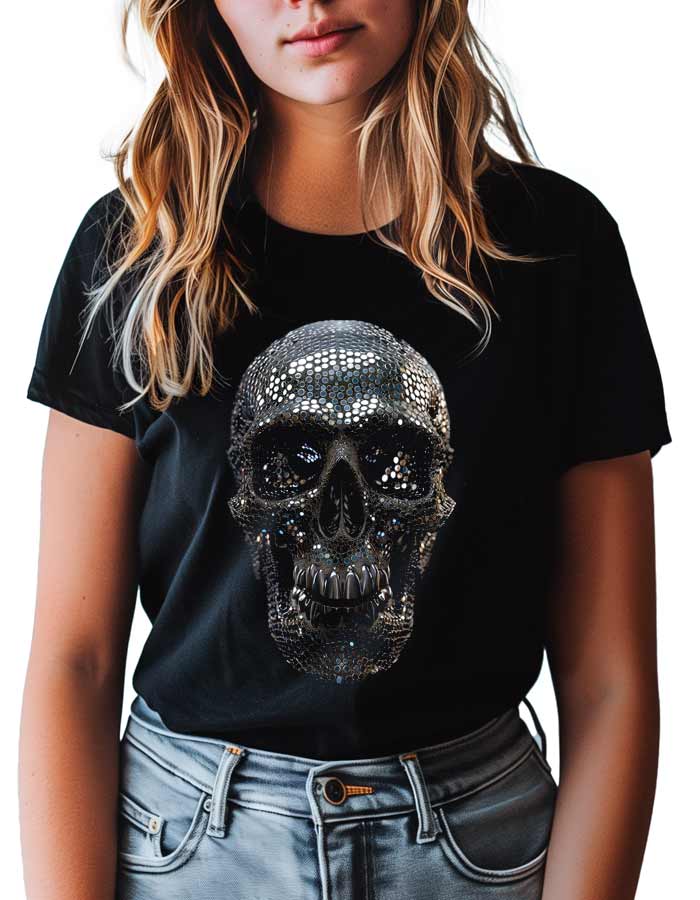 tshirt-damski-czarny-skull-Metallic-Mirage Metallic Mirage - obrazek 1