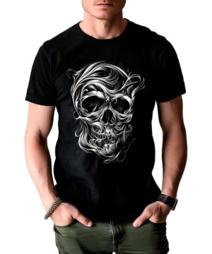 tshirt meski czarny skull Vortex Skull