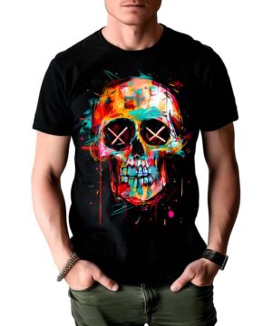tshirt meski czarny skull X Eyed Chaos