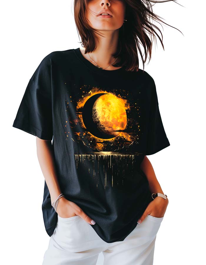 tshirt-damski-czarny-oversize-kosmos-Eclipse-Radiance tshirt damski czarny oversize kosmos Eclipse Radiance