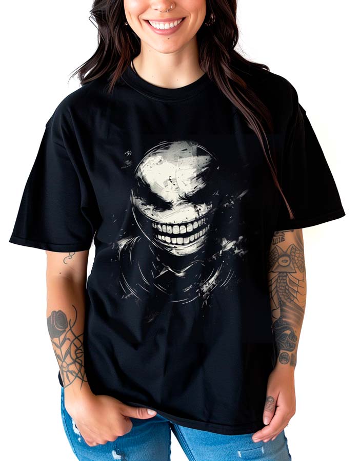 tshirt-damski-oversize-czarny-Grinning-Nightmare