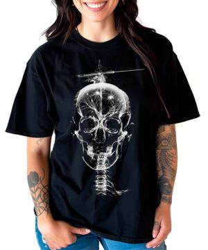 tshirt damski oversize czarny Neural Injection
