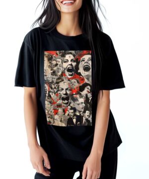 tshirt damski oversize czarny popart Scream Society
