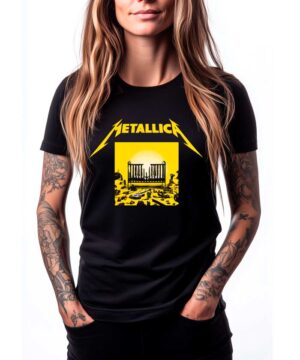 tshirt muzyczny koncertowy damski metallica m72 squared cover