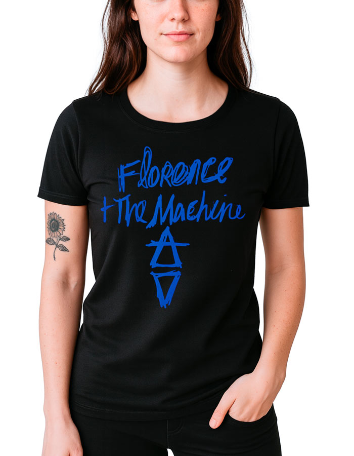 florence and the machine tshirt damski hand drawn logo